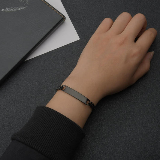 Couples Engraved Bracelet Set