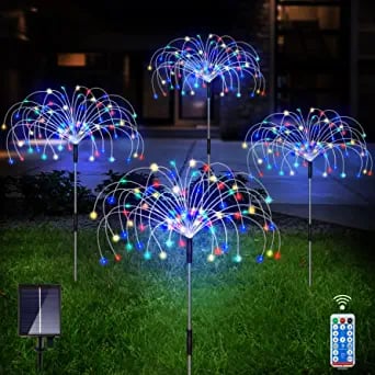 Last Day 70%OFF- Waterproof Solar Garden Fireworks Lamp