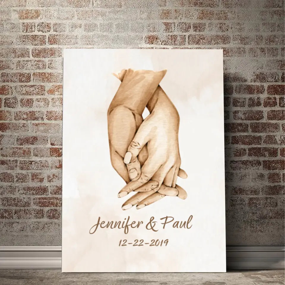 Personalized Canvas "Hand in hand"