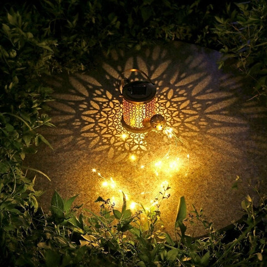 Solar Waterfall Lights Outdoor Garden