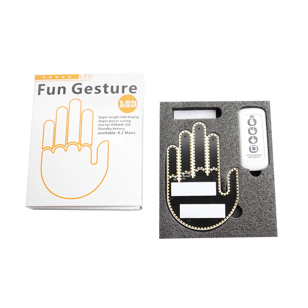 Funny Car Gesture LED Finger Light