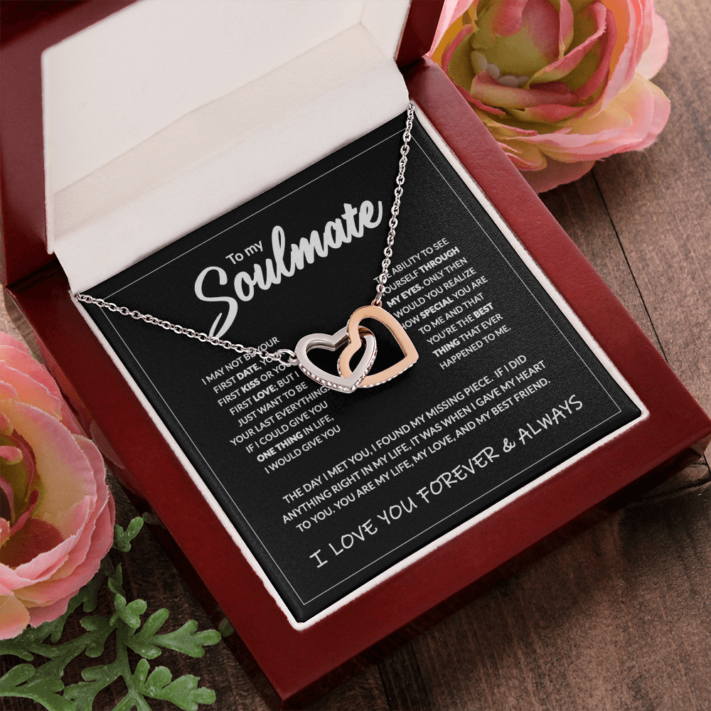 A mi alma gemela - Collar de corazón entrelazado