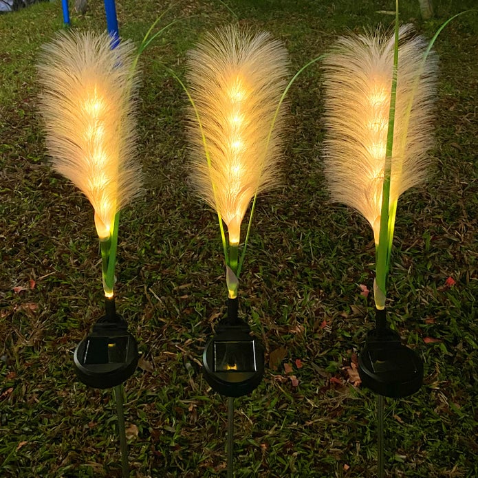 🔥Last Day 70% OFF - Solar Garden Lights Fiber Optic Reed Light