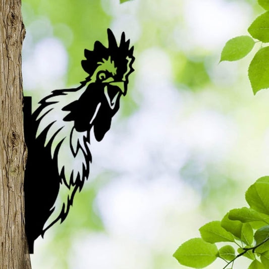 🔥LAST DAY 70% OFF🎁Peeping Metal Wall Decor Farm Wall Decor Outdoor Garden