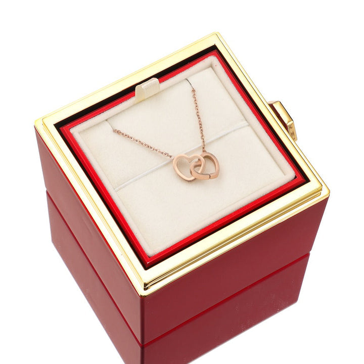 Eternal Rose Box - Engraved Necklace & Real Rose