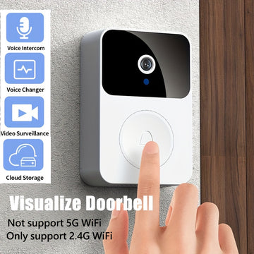 Mini doorbell, smart doorbell, wireless connection , x smart home  App Android IOS,  HD camera with indoor receiver