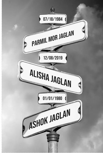 Personalized Canvas "Vintage street sign for families"