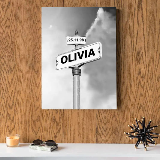 【Perfect gift】Personalized Canvas "Vintage street sign for families"