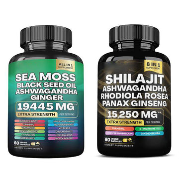 (Free Shipping)-Vitality Combo - Seaweed Multivitamin and Shilajit Power ComboMade in the USA with high potency herbal ingredients
