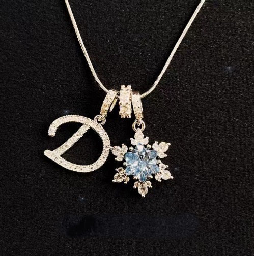 Independently designed ice and snow love DIY letter necklace