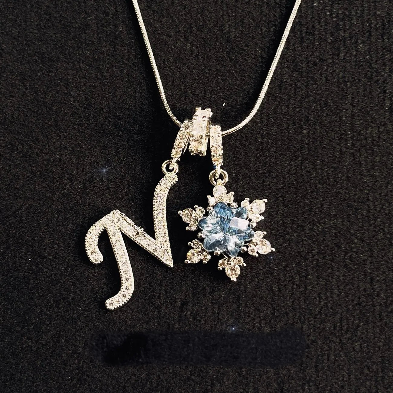 Independently designed ice and snow love DIY letter necklace