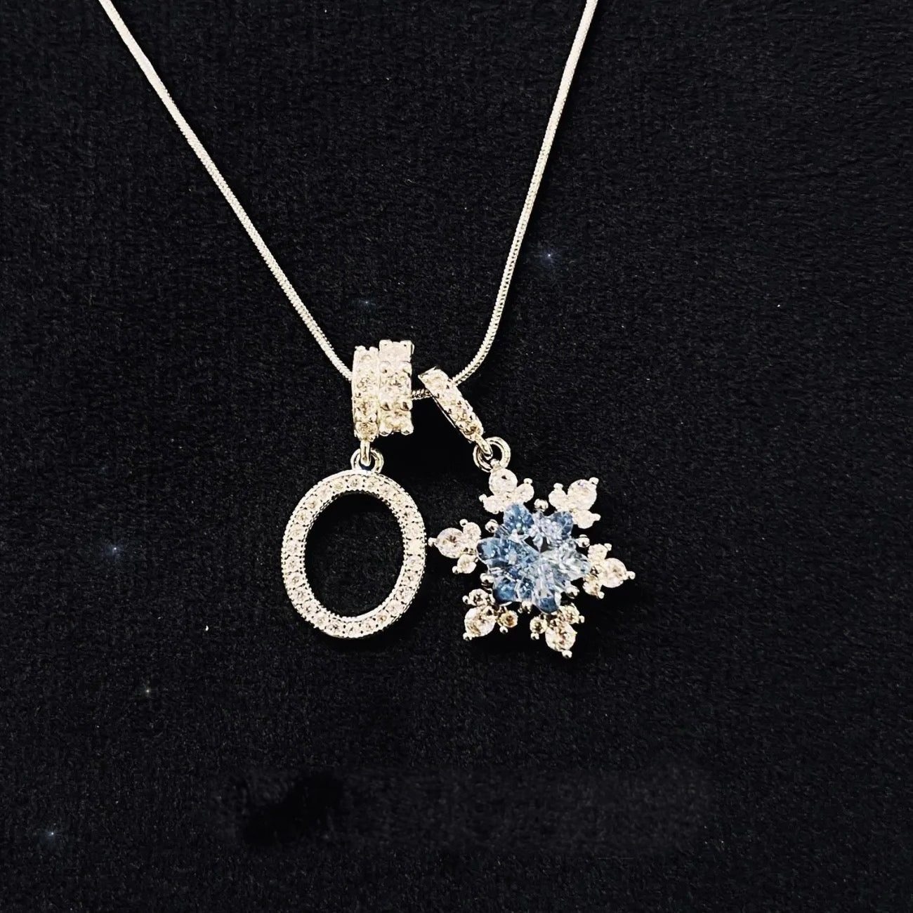 Independently designed ice and snow love DIY letter necklace