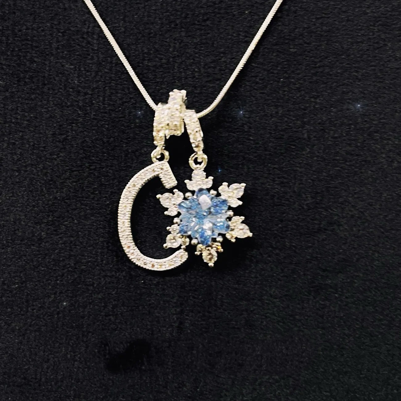 Independently designed ice and snow love DIY letter necklace