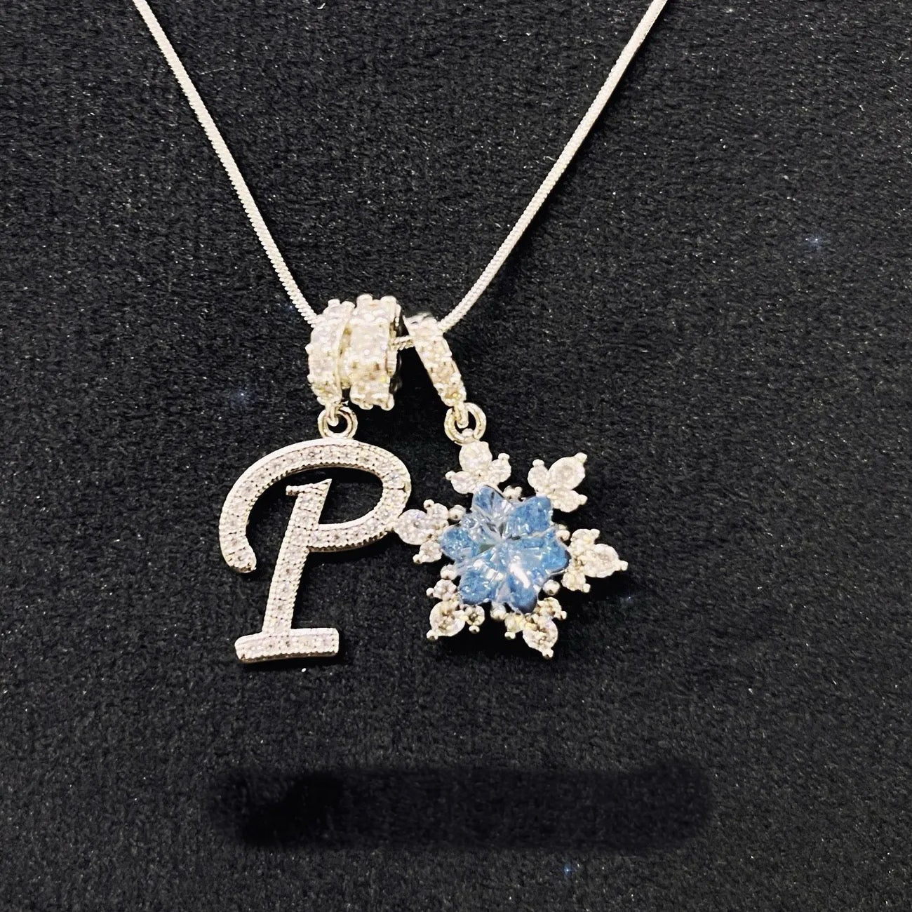 Independently designed ice and snow love DIY letter necklace
