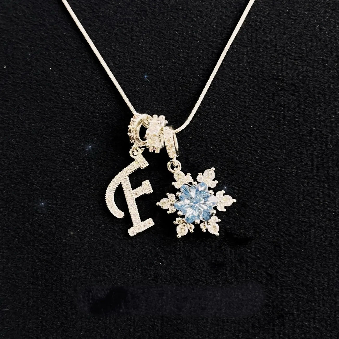 Independently designed ice and snow love DIY letter necklace