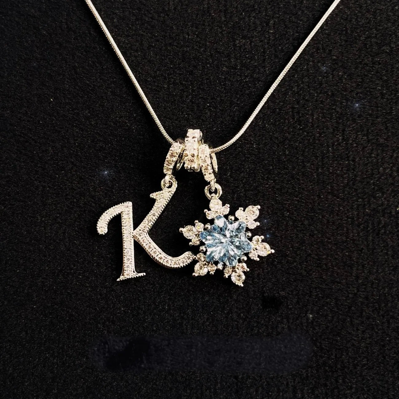 Independently designed ice and snow love DIY letter necklace