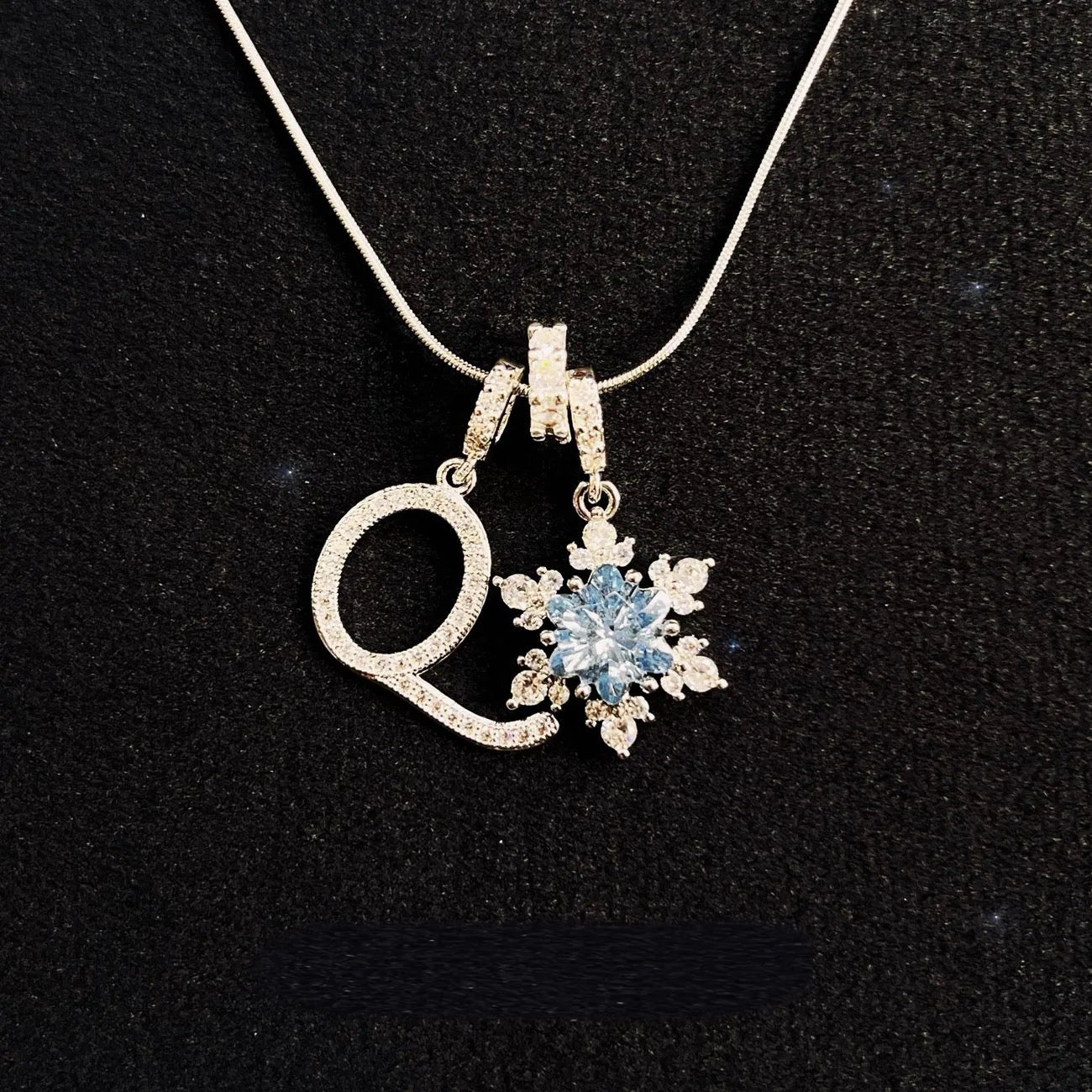 Independently designed ice and snow love DIY letter necklace