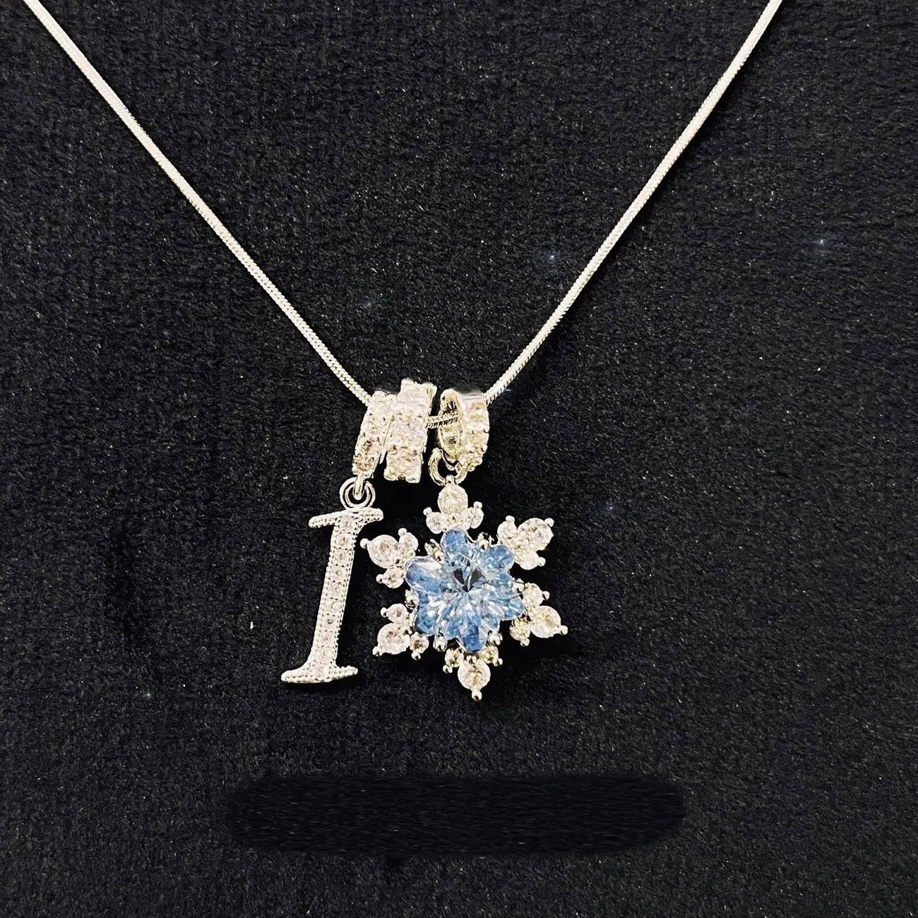 Independently designed ice and snow love DIY letter necklace