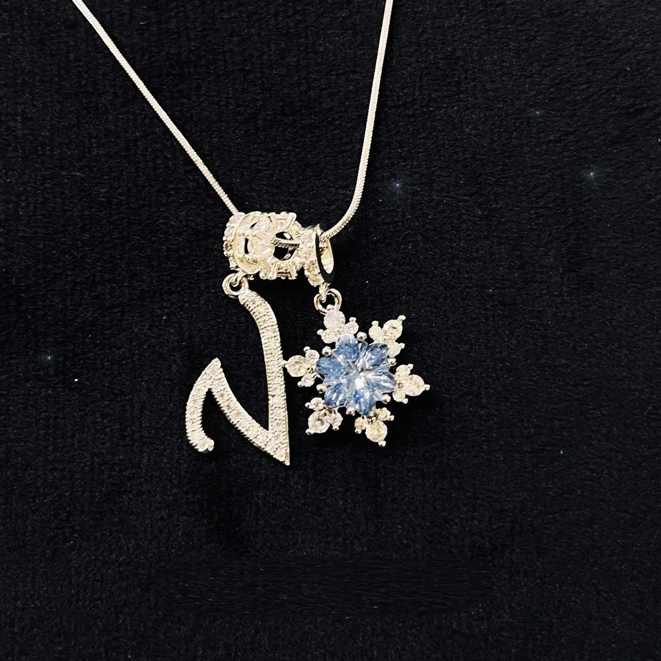 Independently designed ice and snow love DIY letter necklace