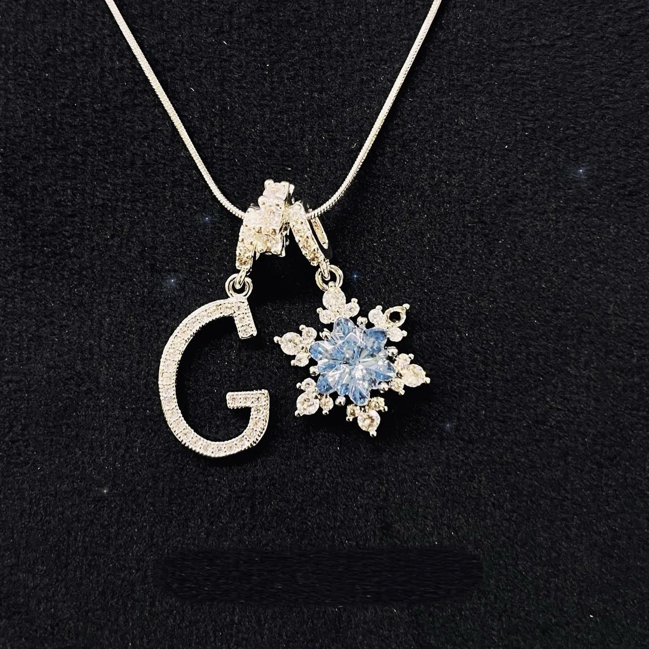 Independently designed ice and snow love DIY letter necklace