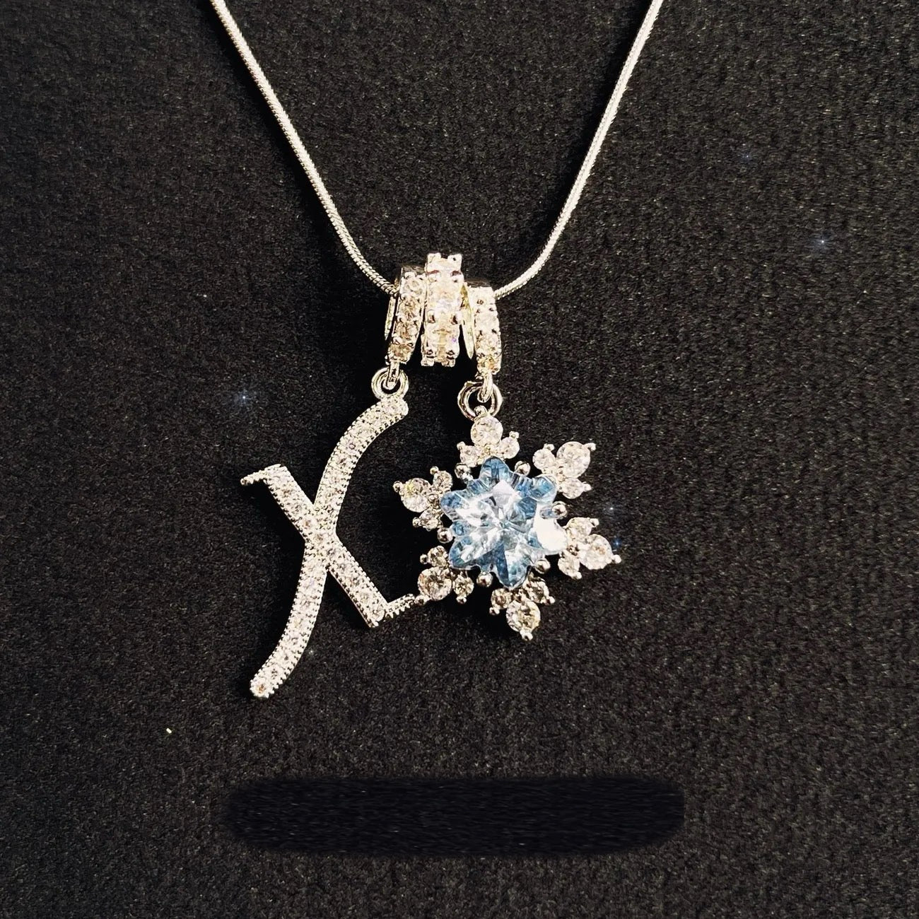 Independently designed ice and snow love DIY letter necklace