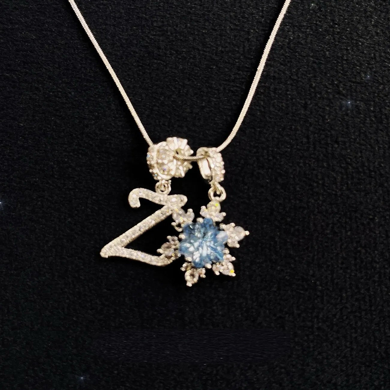 Independently designed ice and snow love DIY letter necklace