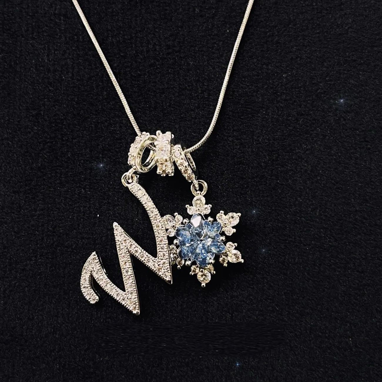 Independently designed ice and snow love DIY letter necklace