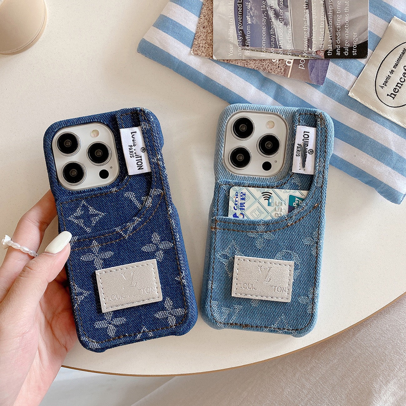 Distinctive denim fashion iPhone Case