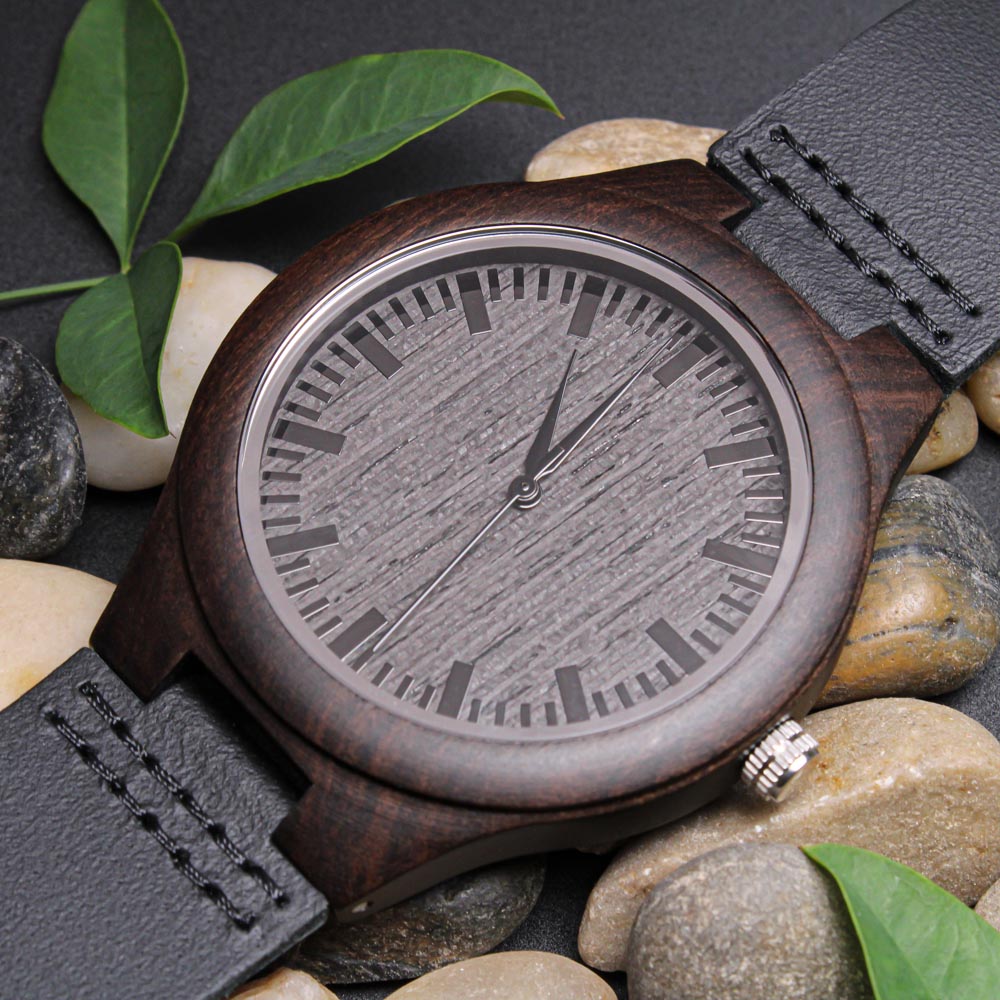 To My Dad Engraved Wooden Watch | You Are My Inspiration | Gift For Dad From Son