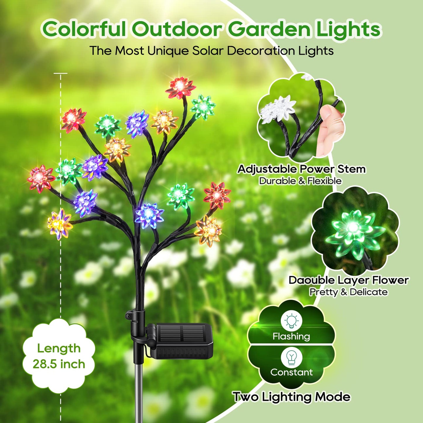 Last Day 70% OFF - 🔥IP65 Waterproof Solar Powered Cherry Blossom Lights