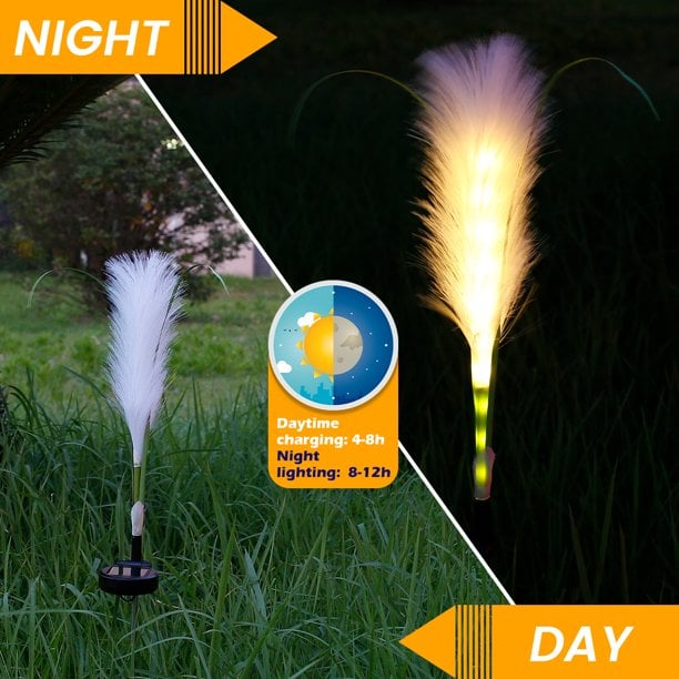🔥Last Day 70% OFF - Solar Garden Lights Fiber Optic Reed Light