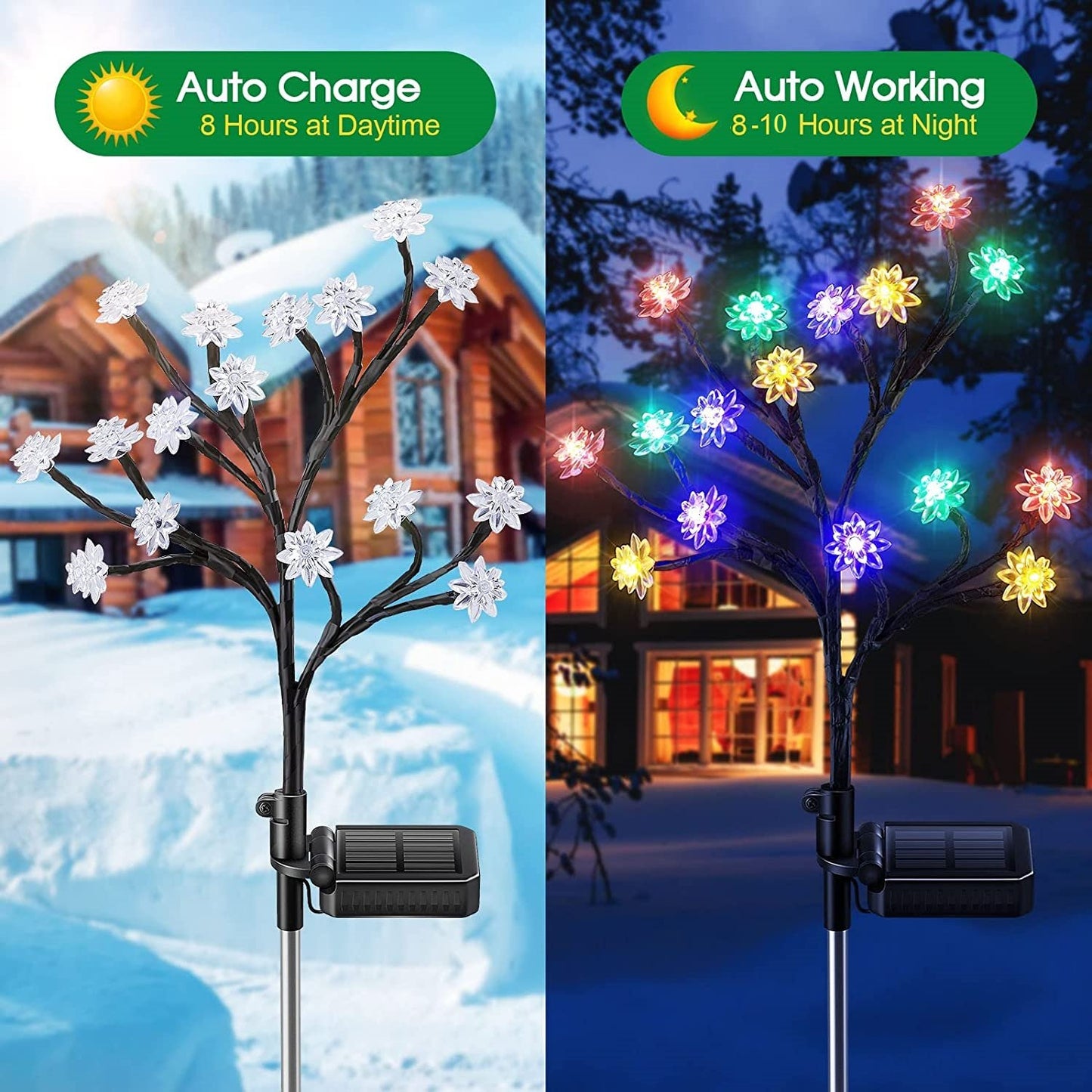 Last Day 70% OFF - 🔥IP65 Waterproof Solar Powered Cherry Blossom Lights