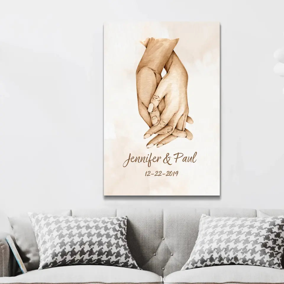 Personalized Canvas "Hand in hand"