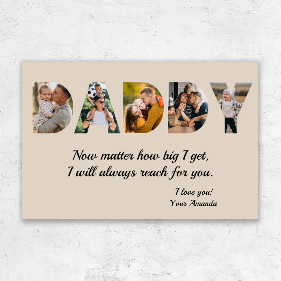 DAD Custom Photo Canvas Gift