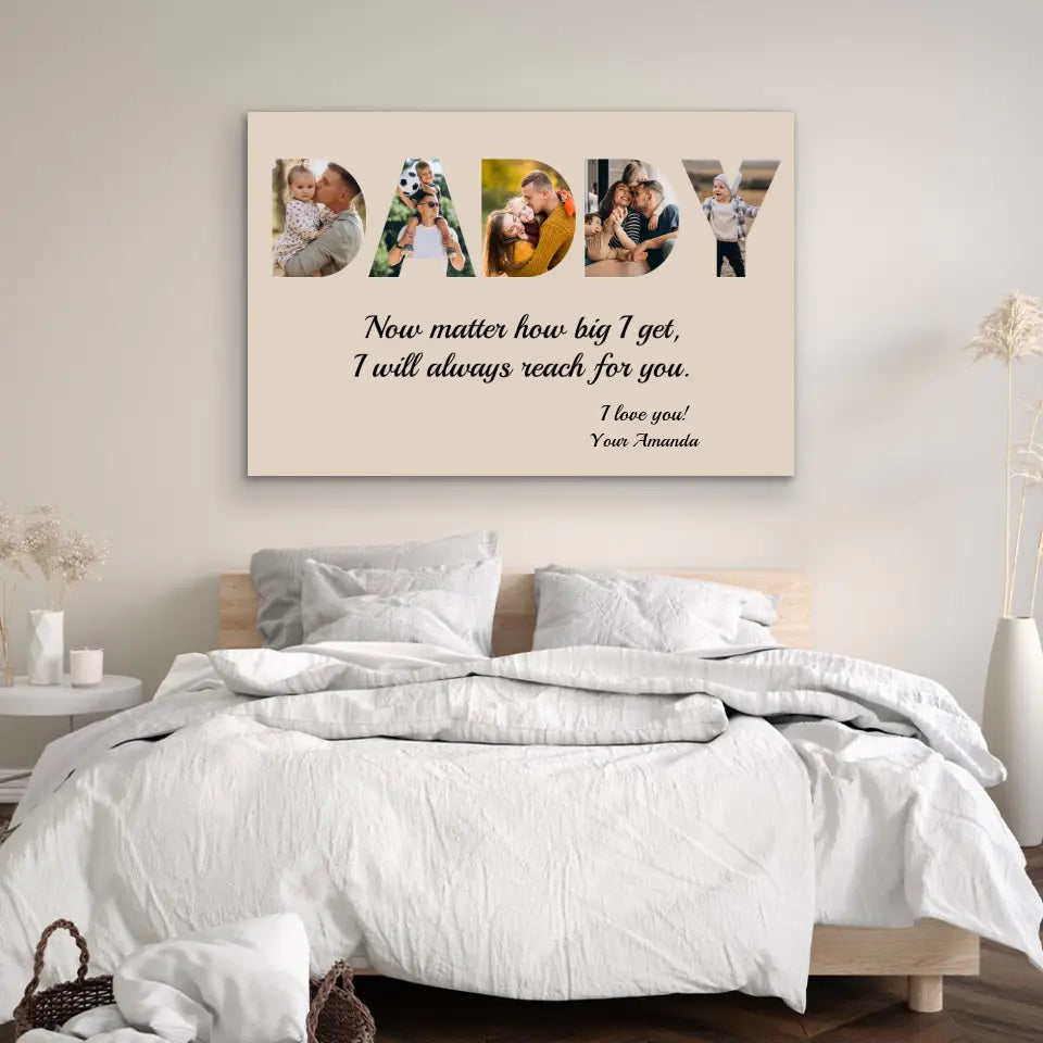 DAD Custom Photo Canvas Gift