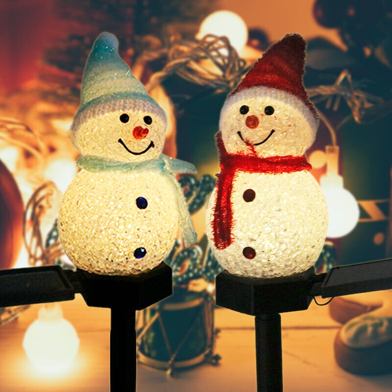 🔥Last day 70% off🔥 -- Waterproof solar snowman lamp