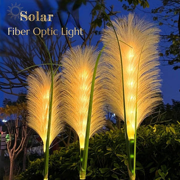 🔥Last Day 70% OFF - Solar Garden Lights Fiber Optic Reed Light