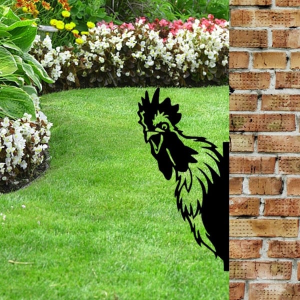 🔥LAST DAY 70% OFF🎁Peeping Metal Wall Decor Farm Wall Decor Outdoor Garden