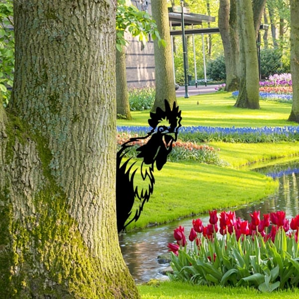 🔥LAST DAY 70% OFF🎁Peeping Metal Wall Decor Farm Wall Decor Outdoor Garden