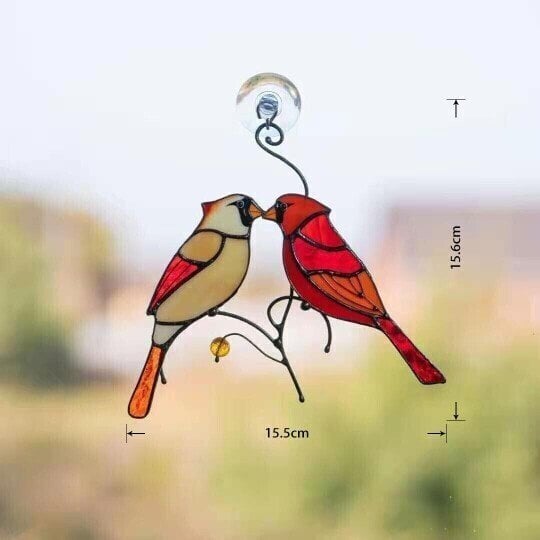 🔥Last Day 49% OFF🔥 - Pair of Cardinal bird stained ornament