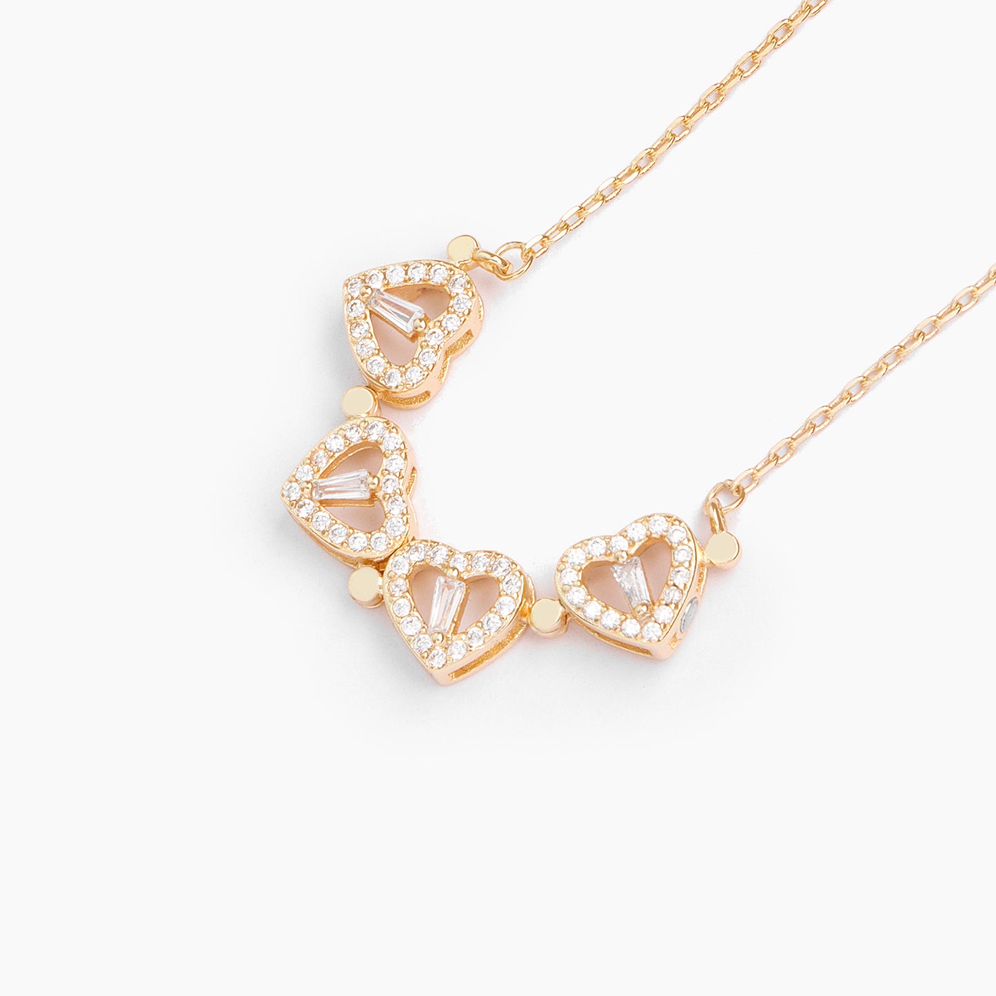 2023 Best Crystal Heart Necklace With 16pcs Rose | Two Wearing Way For Lucky Clover And Romantic Four Hearts