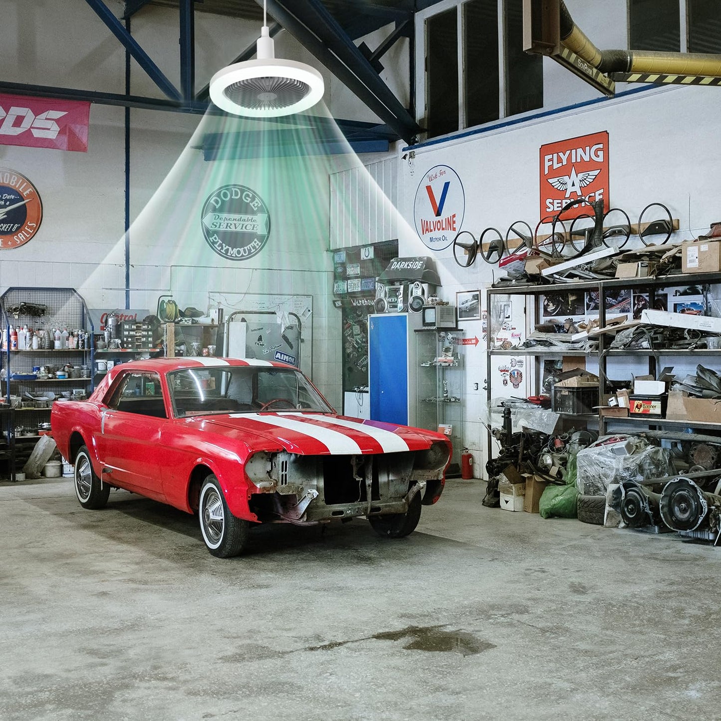 Socket Fan Light With Remote