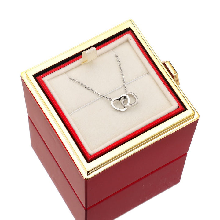 Eternal Rose Box - Engraved Necklace & Real Rose
