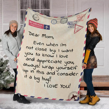 Personalized Mom Blanket, Mom Letter Blanket, Gift For Mom, Mom Birthday Gift, Gifts For Her