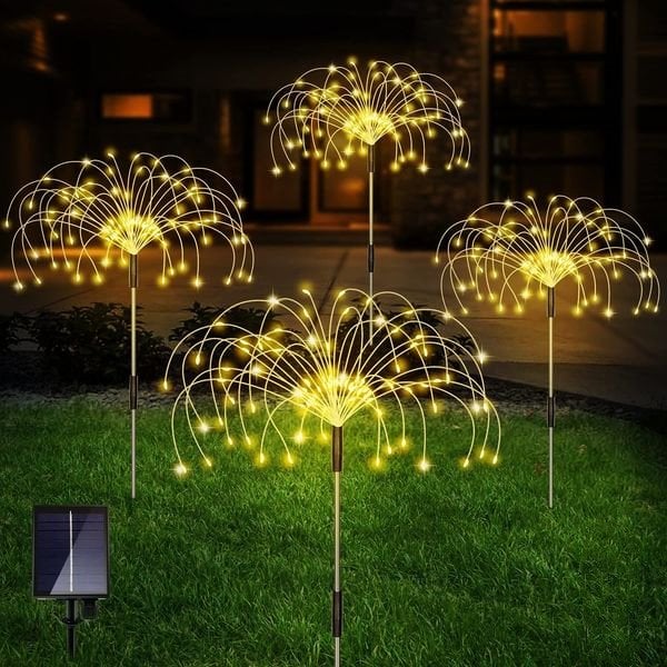 Last Day 70%OFF- Waterproof  Solar Garden Fireworks Lamp