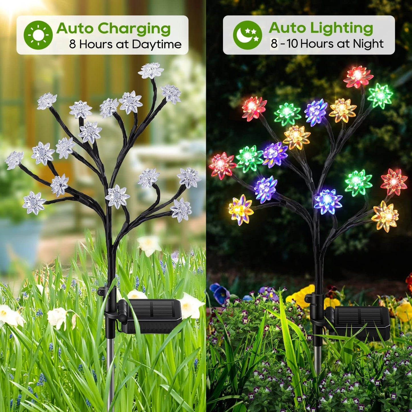 Last Day 70% OFF - 🔥IP65 Waterproof Solar Powered Cherry Blossom Lights