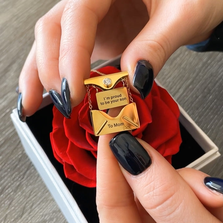 Necklace with a secret message - To my Mom