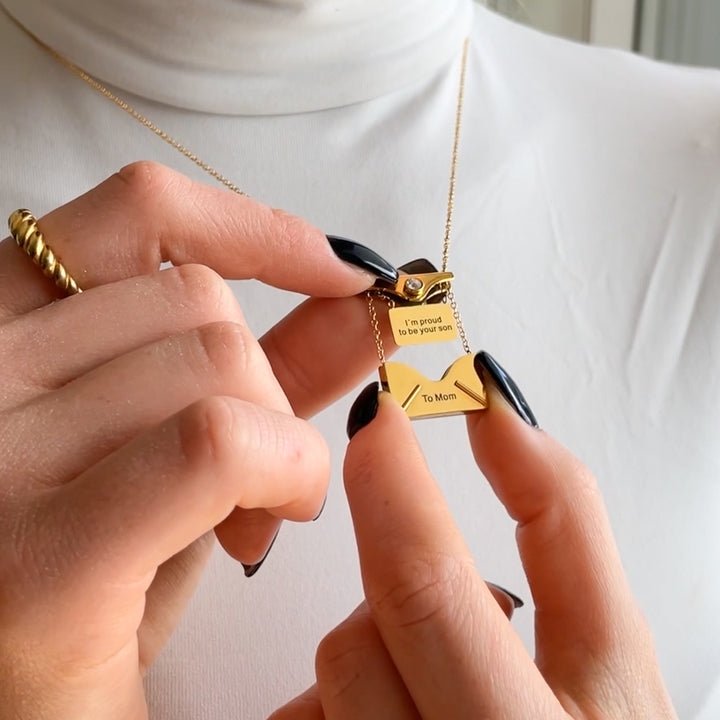 Necklace with a secret message - To my Mom