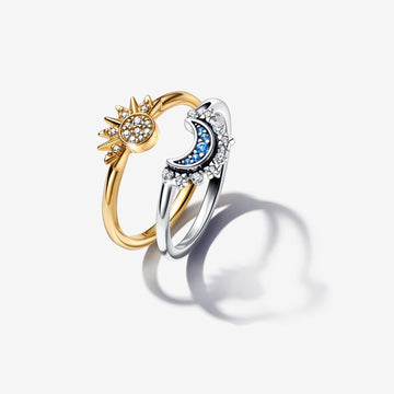 COMFMET™ Celestial Sun & Moon Ring Set