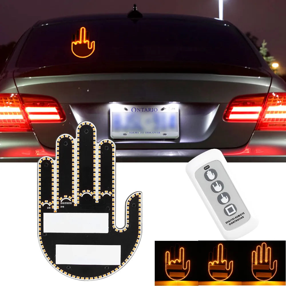 Funny Car Gesture LED Finger Light